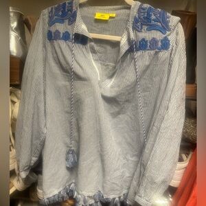 Roller Rabbit India blouse with tassels